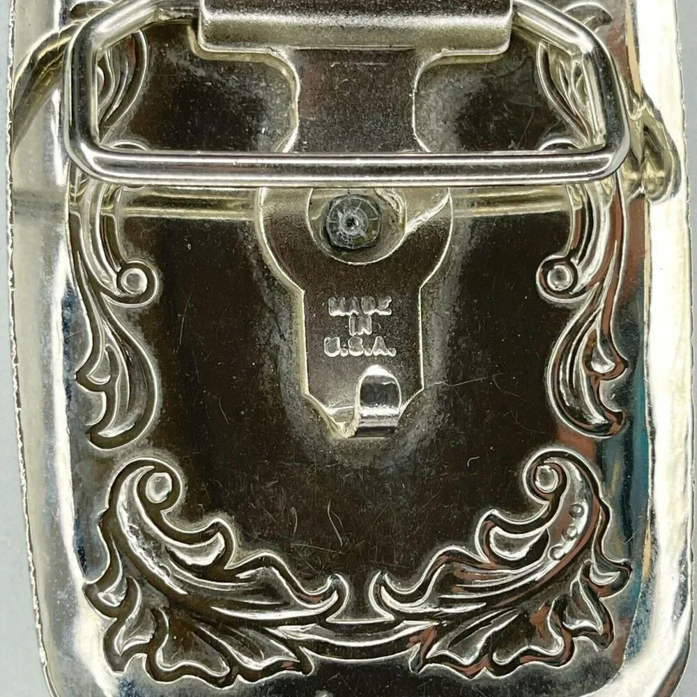 Vintage Leaves Leaf Saddle Western Belt Buckle Made in USA ✨